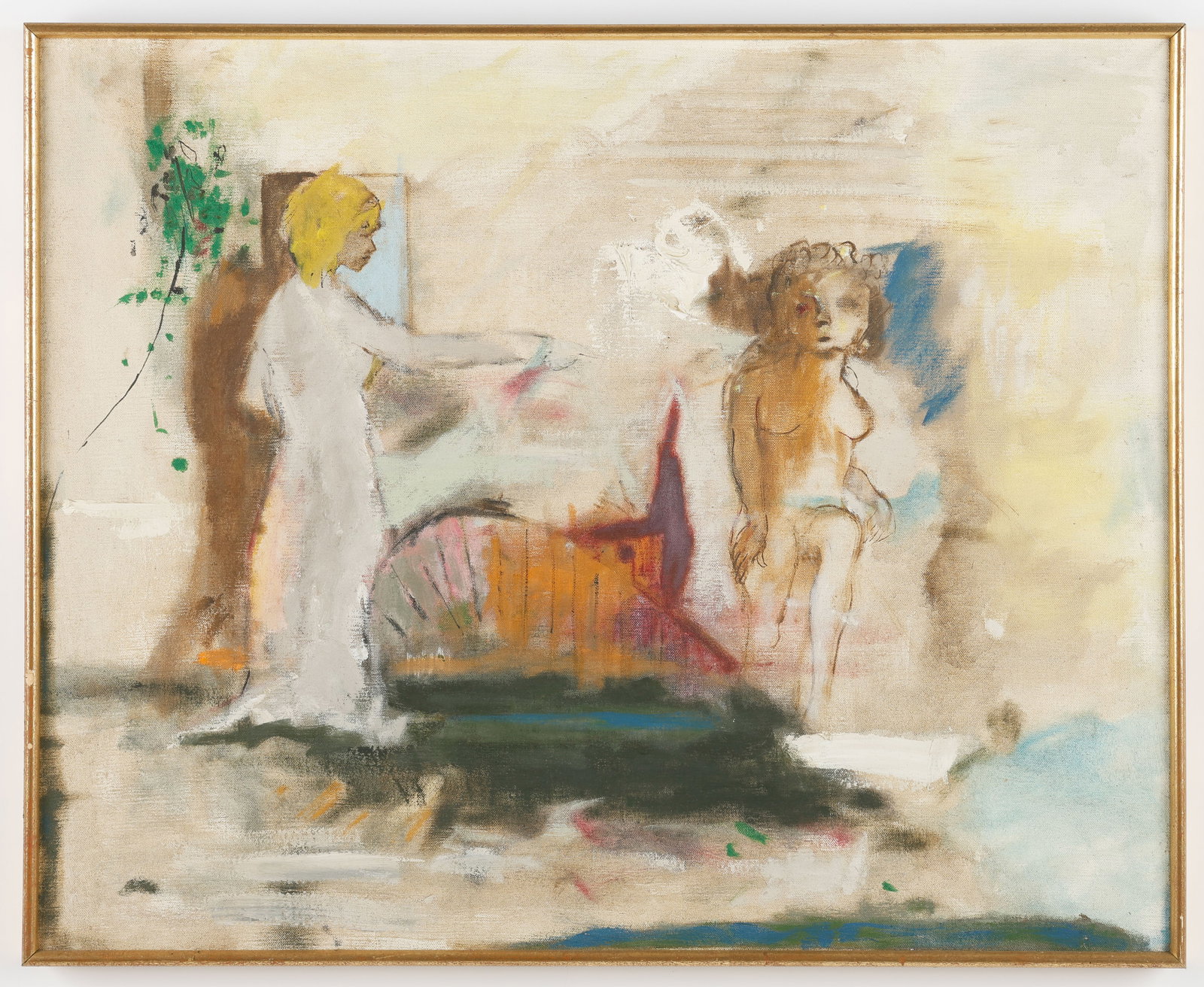 Marvin Lowe (American, 1922-2010): Marvin Lowe (American, 1922-2010) Painting. Size: 26'' x 32'', 66 x 81 cm (stretcher); 27'' x 33'', 69 x 84 cm (frame).Provenance: The Robert L. Pfannebecker Collection. Artist Biography:Marvin Lowe,