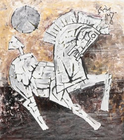 Maqbool Fida Husain (Indian, 1915-2011) "Horse"