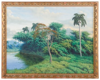 Abel Alvarez Abreu (b. 1969) "Lush Palm Trees"