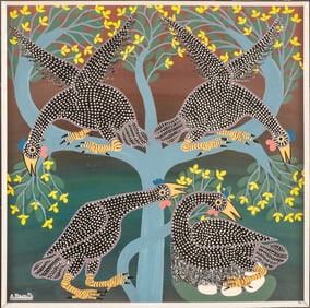 A. Rashidi (Tanzanian, 1942-1988) Tingatinga School Painting