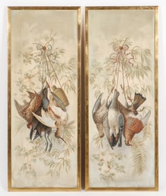2 Game Bird Hunting Trophy Paintings