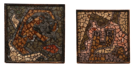 2 Anonymous Mixed Media Artworks