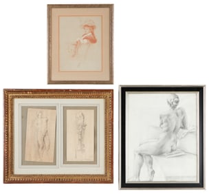 Three Figure Study Drawings