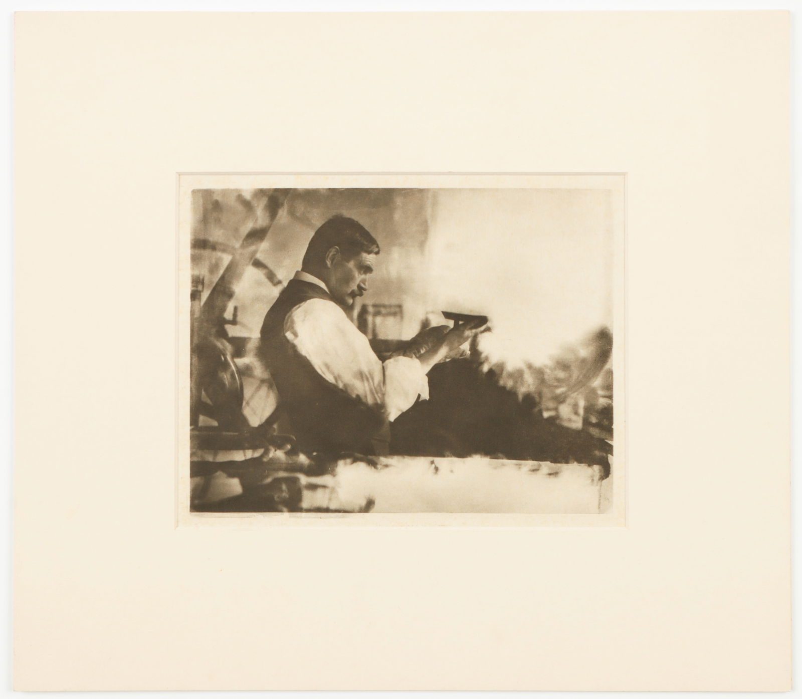 James Craig Annan (Scottish, 1864-1946): James Craig Annan (Scottish, 1864-1946), "The Etching Printer--William Strang," 1907, photogravure, Esq. A.R.A, published in Camera Work 18, 1907, unsigned. Size: approx. 5.8'' x 7.7'', 15 x 20 cm (im