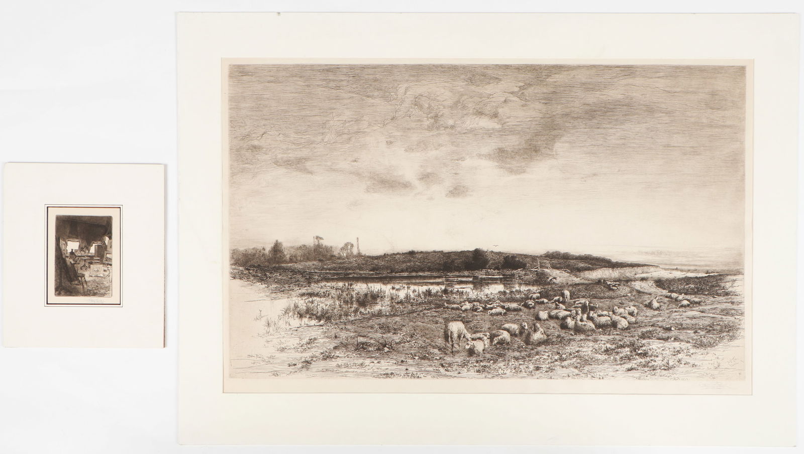 Stephen Parrish (1846-1938) 2 Etchings (1 of 7)