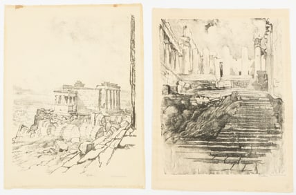Joseph Pennell (American, 1860-1926) 2 Lithographs