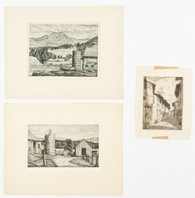 Luigi Lucioni (1900-1988) 3 Etchings