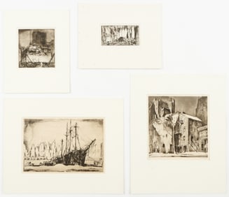Earl Horter (American, 1881-1940) 4 Signed Etchings
