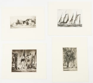 Earl Horter (American, 1881-1940) 4 Signed Etchings