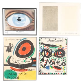 Four Framed Art Exhibition Posters