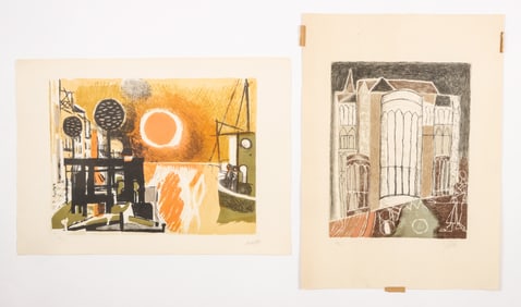 2 Vintage Modern Italian Prints