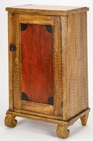 Folk Art Sponge Painted Cabinet