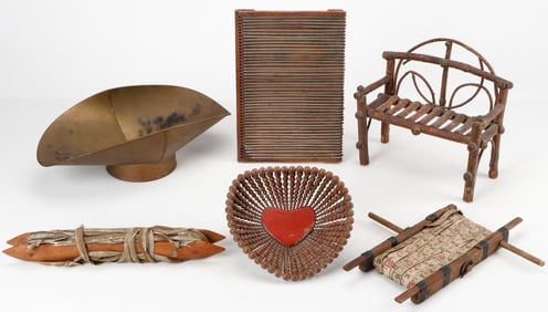 Folk Art Collector's Lot, 6 Items