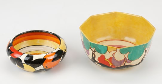 2 Clarice Cliff Pottery Bowls