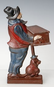Organ Grinder And Monkey Cast Iron Doorstop