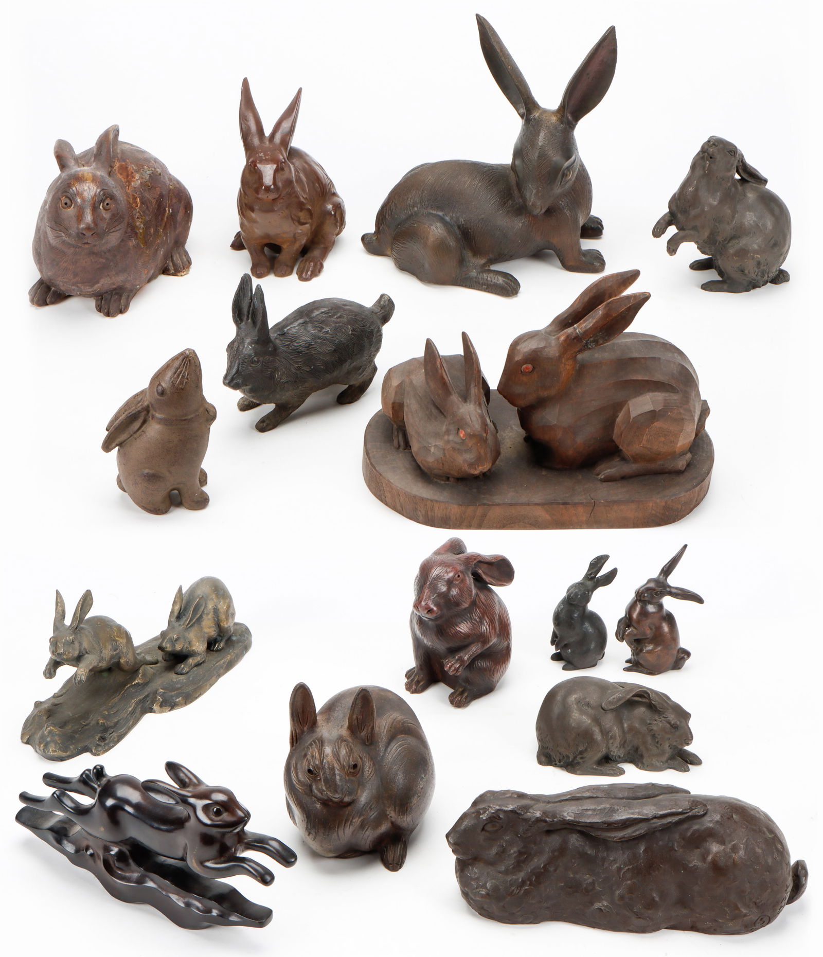 Collector's Lot of 15 Assorted Rabbit Sculptures (1 of 12)