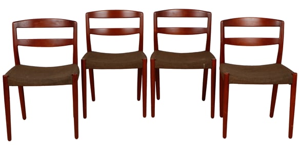 Aksel Bender Madsen and Ejner Larsen, Dining Chairs, Set of 4