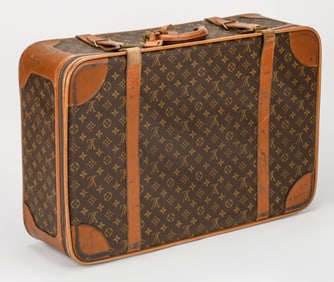 Louis Vuitton Double Strap Leather Suitcase