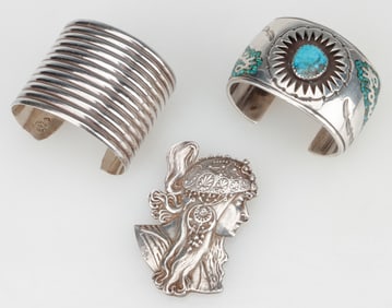 3 Silver Jewelry Pieces