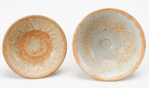 Pair of Pottery Bowls Excavated from Western China