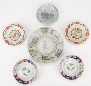 Collector's Lot of 6 Chinese And Japanese Pottery Bowls