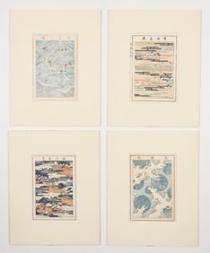 Hasegawa Keika (Japanese, Active 1892-1905) 4 Textile Designs