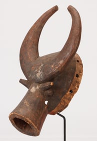 Nigerian Bush Cow Mask, L: 20", Ex Wheelock Collection