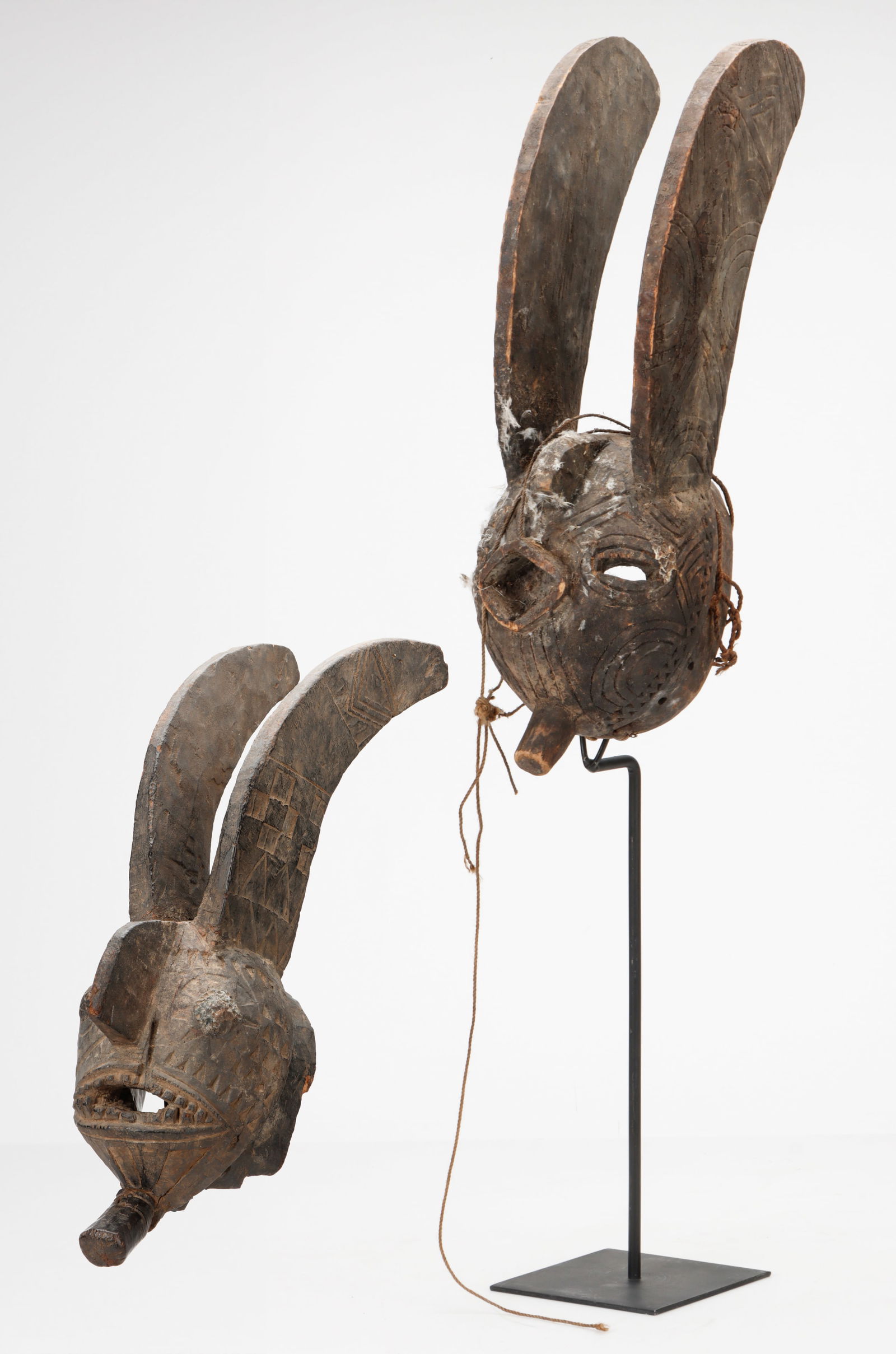 2 Winiama Masks, Burkina Faso, H: 28", 23", Ex Wheelock Collection (1 of 11)