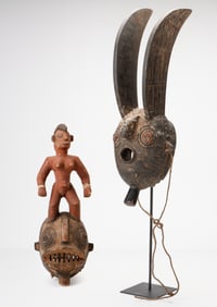 2 Winiama Masks, Burkina Faso, Ex Wheelock Collection