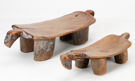 2 Bwa Stools, Burkina Faso, Ex Wheelock Collection