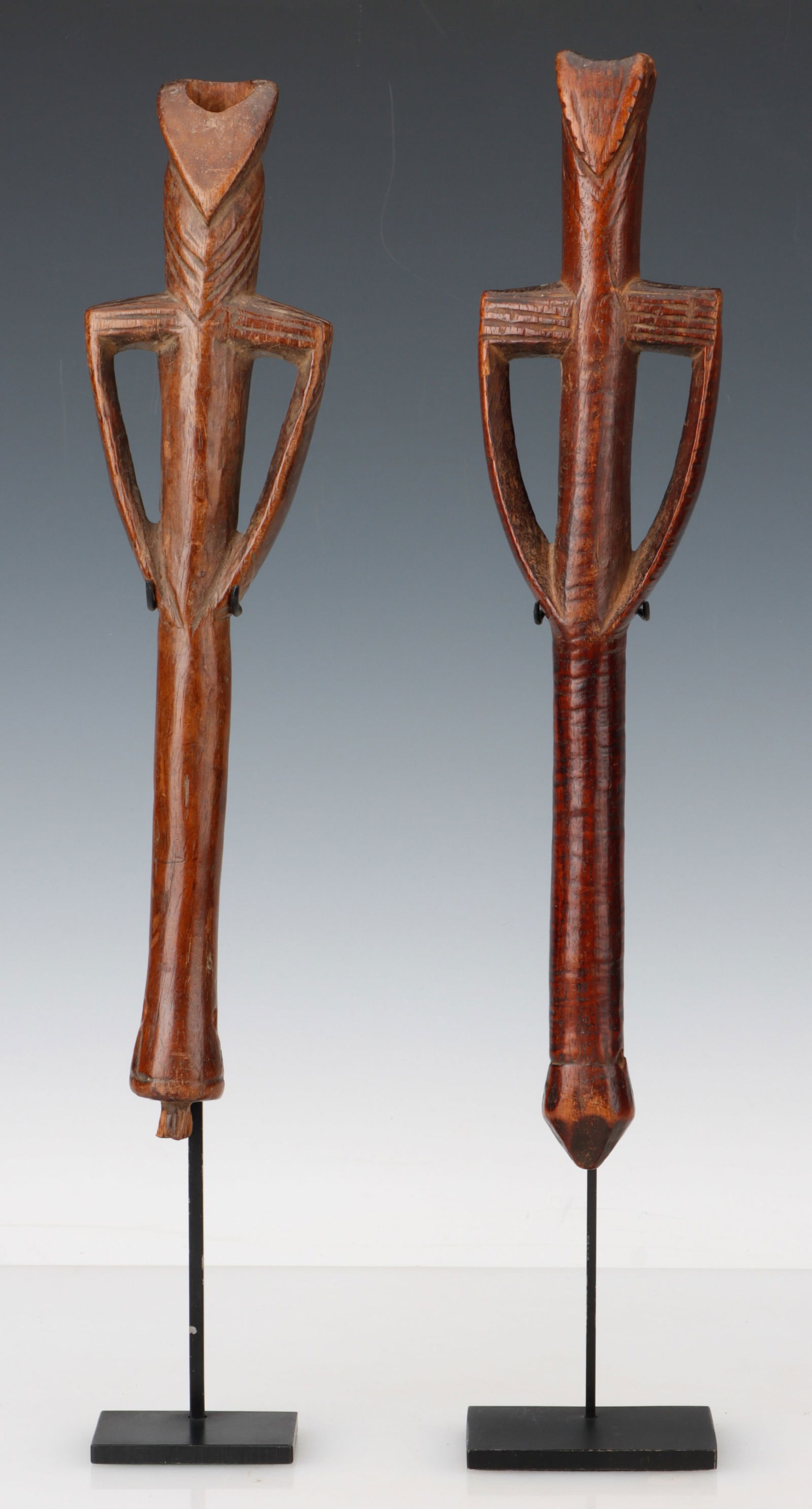 2 African Mossi Flutes, Burkina Faso, Ex Wheelock Collection (1 of 4)
