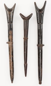 3 West African Flutes, Burkina Faso, Ex Wheelock Collection