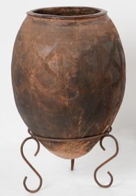 Toussian Terracotta Vessel, Burkina Faso, H: 2'6", Ex Wheelock Collection