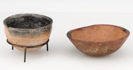 Two African Terracotta Bowls, Possibly Djenne, Mali