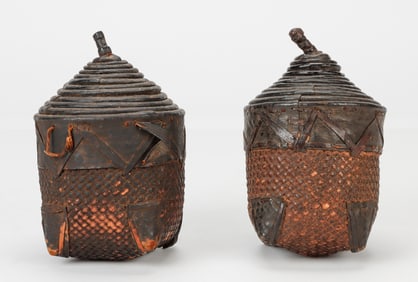 2 Sets Turka Nesting Baskets, Burkina Faso, Ex Wheelock Collection