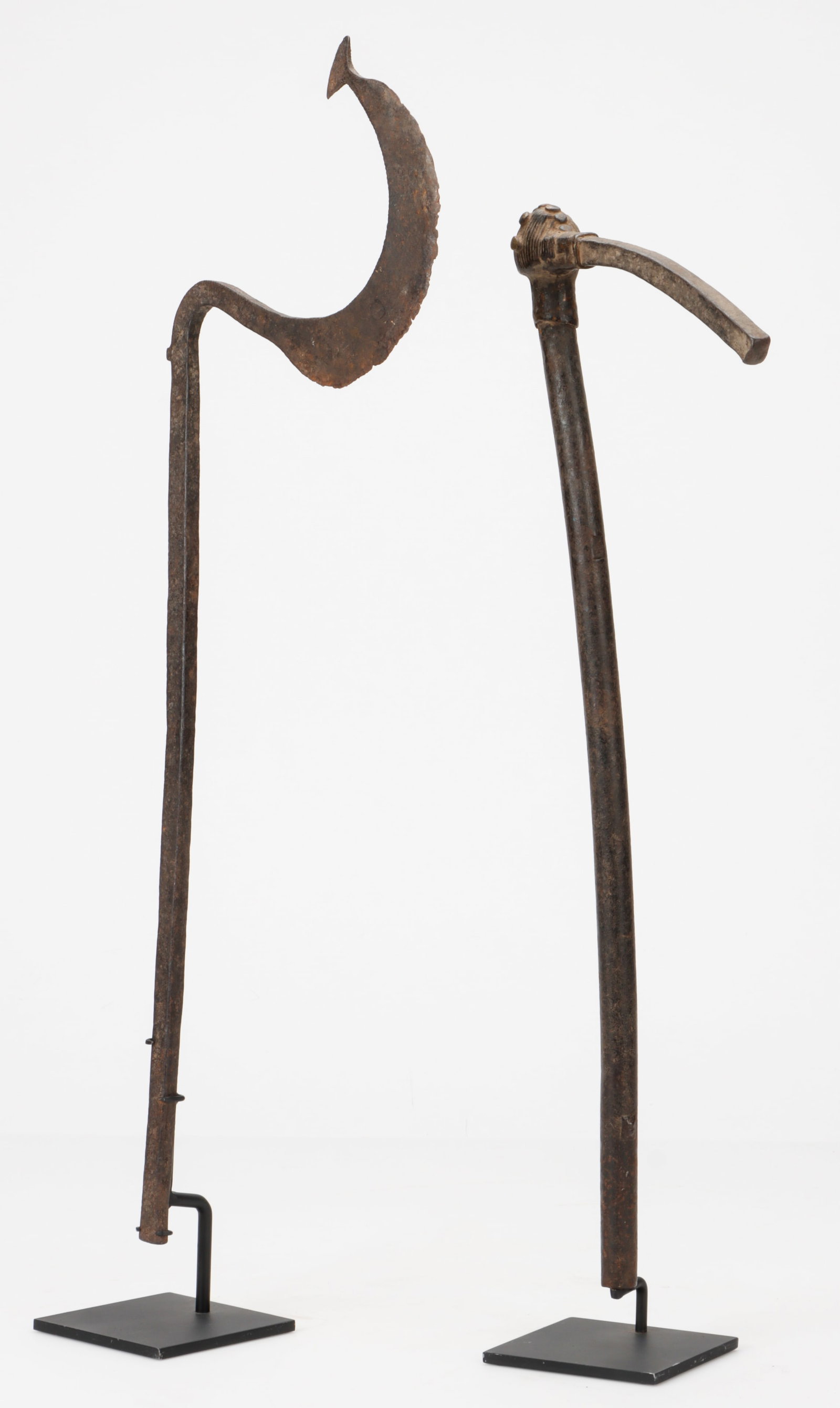 2 African Metal Scepters, Burkina Faso, H: 23", 26", Ex Wheelock Collection (1 of 5)