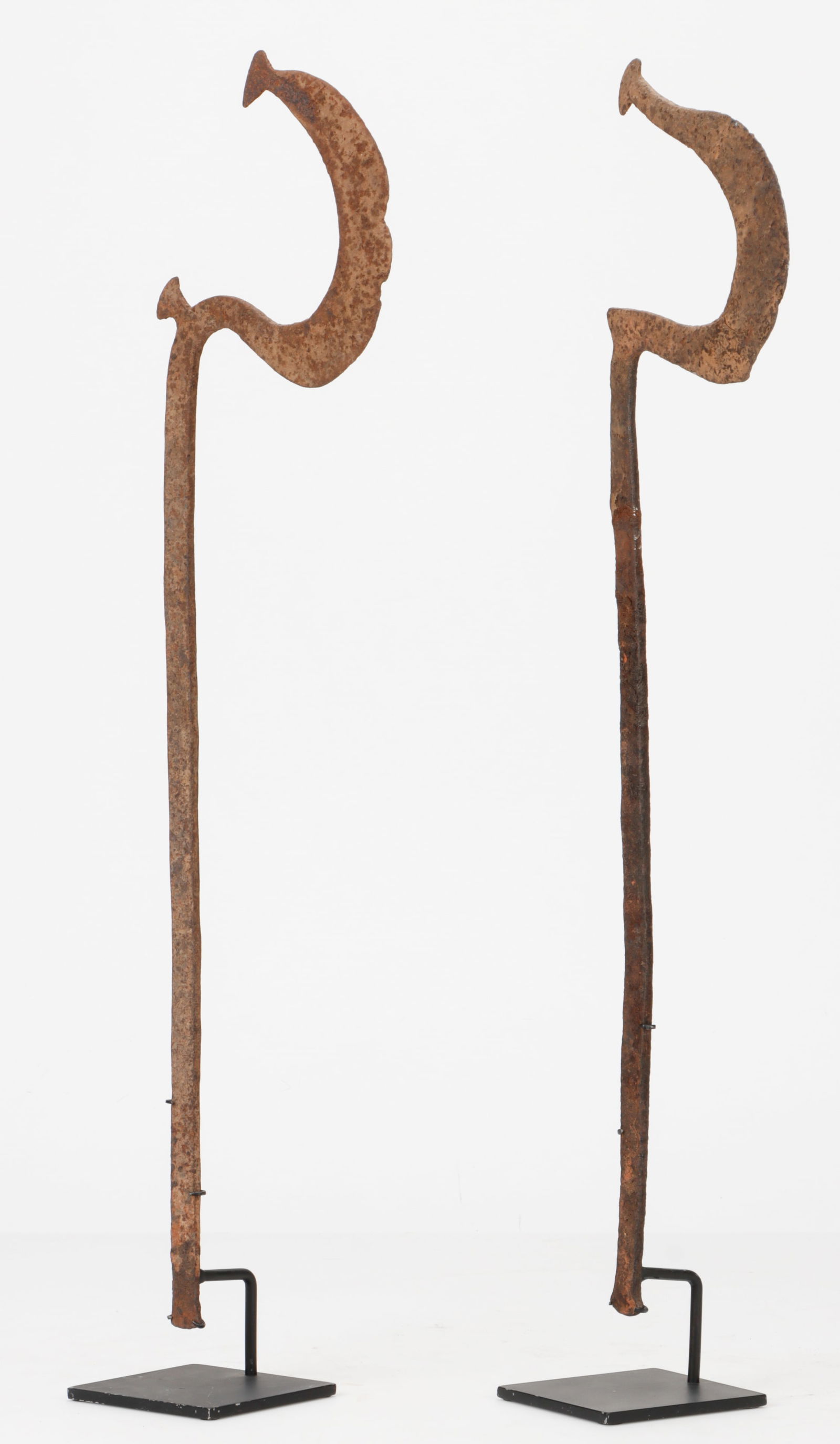 2 Lobi Or Bobo Scepters, Burkina Faso, H: 26", 26.5", Ex Wheelock Collection (1 of 5)