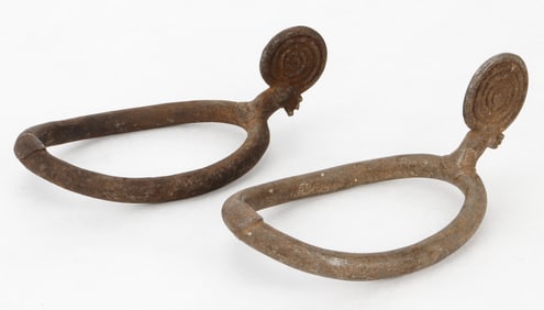 2 Bwa Zoomorphic Anklets, Burkina Faso