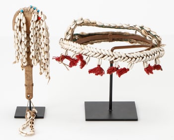 Bwa Headpiece And Turka Ceremonial Wand, Burkina Faso, Published.