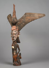 Sepik Latmul Men's House Gable Figure, PNG