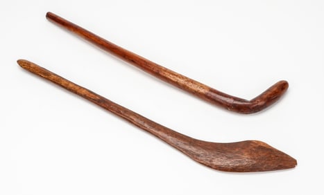 Two Fighting Clubs, Aboriginal, Victoria, Australia, 19th/20th C