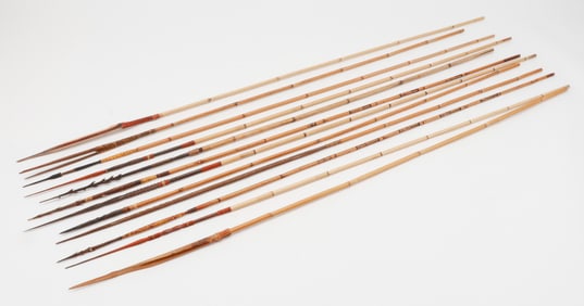 12 Bamboo Hunting and Fishing Arrows / Spears, PNG