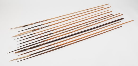 12 Bamboo Hunting and Fishing Arrows And Spears, PNG