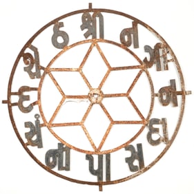 Large Vintage Cast Iron Clock Face