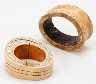 2 Antique African Bone Bracelets