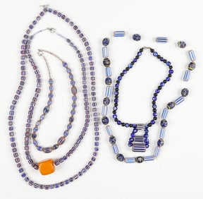 5 African Beaded Necklaces