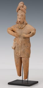 Pre-Columbian Colima Pottery Figure, H: 10"