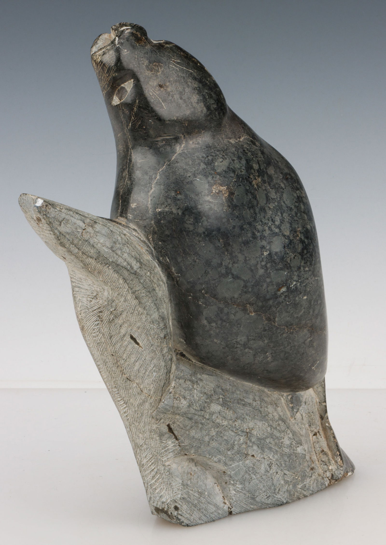 Large Inuit Carved Soapstone Figure of a Seal (1 of 9)