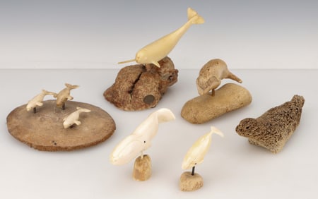 Collection of 6 Inuit Carvings