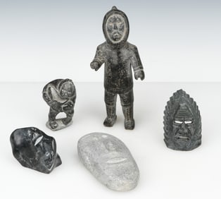 Collector's Lot of 5 Carved Stone Figures